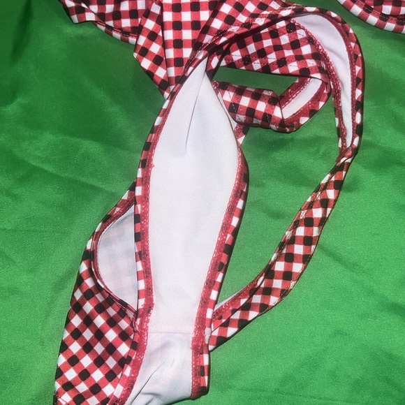 Red Gingham Bikini Set size Large - Picture 5 of 6